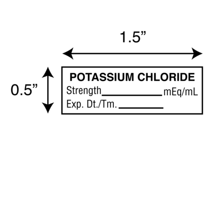 Nevs Tape, Potassium Chloride 1/2" x 500" White w/Black SANTW-0206